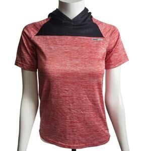 RBX Women’s Red Marled Black Hooded Cycling Jersey Shirt M Performance X-Train